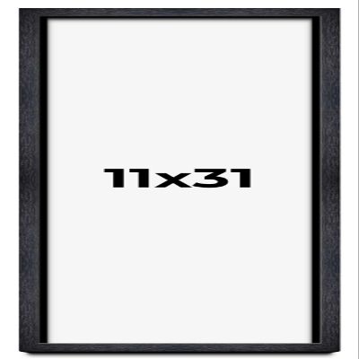 11x31 Shadow Box Frame Black | 1 Inches Deep Real Wood Farmhouse Shadowbox Display Frame | UV Resistant Acrylic Front, Acid Free Backing, and Hanging Hardware | Bowen Picture Frame Style