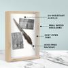 10x19 Shadow Box Frame Brown | 1.125 Inches Deep Real Wood Rustic Shadowbox Display Frame | UV Resistant Acrylic Front, Acid Free Backing, and Hanging Hardware | Ardelle Picture Frame Style view 2
