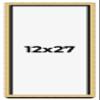 12x27 Shadow Box Frame Gold | 1.375 Inches Deep Real Wood Contemporary Shadowbox Display Frame | UV Resistant Acrylic Front, Acid Free Backing, and Hanging Hardware | Yannis Picture Frame Style view 1