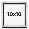 10x10 Shadow Box Frame Silver | 1.375 Inches Deep Real Wood Contemporary Shadowbox Display Frame | UV Resistant Acrylic Front, Acid Free Backing, and Hanging Hardware | Venus Picture Frame Style view 1