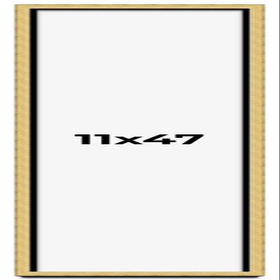 11x47 Shadow Box Frame Gold | 1.375 Inches Deep Real Wood Contemporary Shadowbox Display Frame | UV Resistant Acrylic Front, Acid Free Backing, and Hanging Hardware | Yannis Picture Frame Style