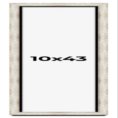 10x43 Shadow Box Frame Silver | 1.625 Inches Deep Real Wood Contemporary Shadowbox Display Frame | UV Resistant Acrylic Front, Acid Free Backing, and Hanging Hardware | Kellan Picture Frame Style