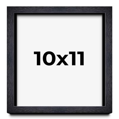 10x11 Shadow Box Frame Black | 1 Inches Deep Real Wood Farmhouse Shadowbox Display Frame | UV Resistant Acrylic Front, Acid Free Backing, and Hanging Hardware | Bowen Picture Frame Style