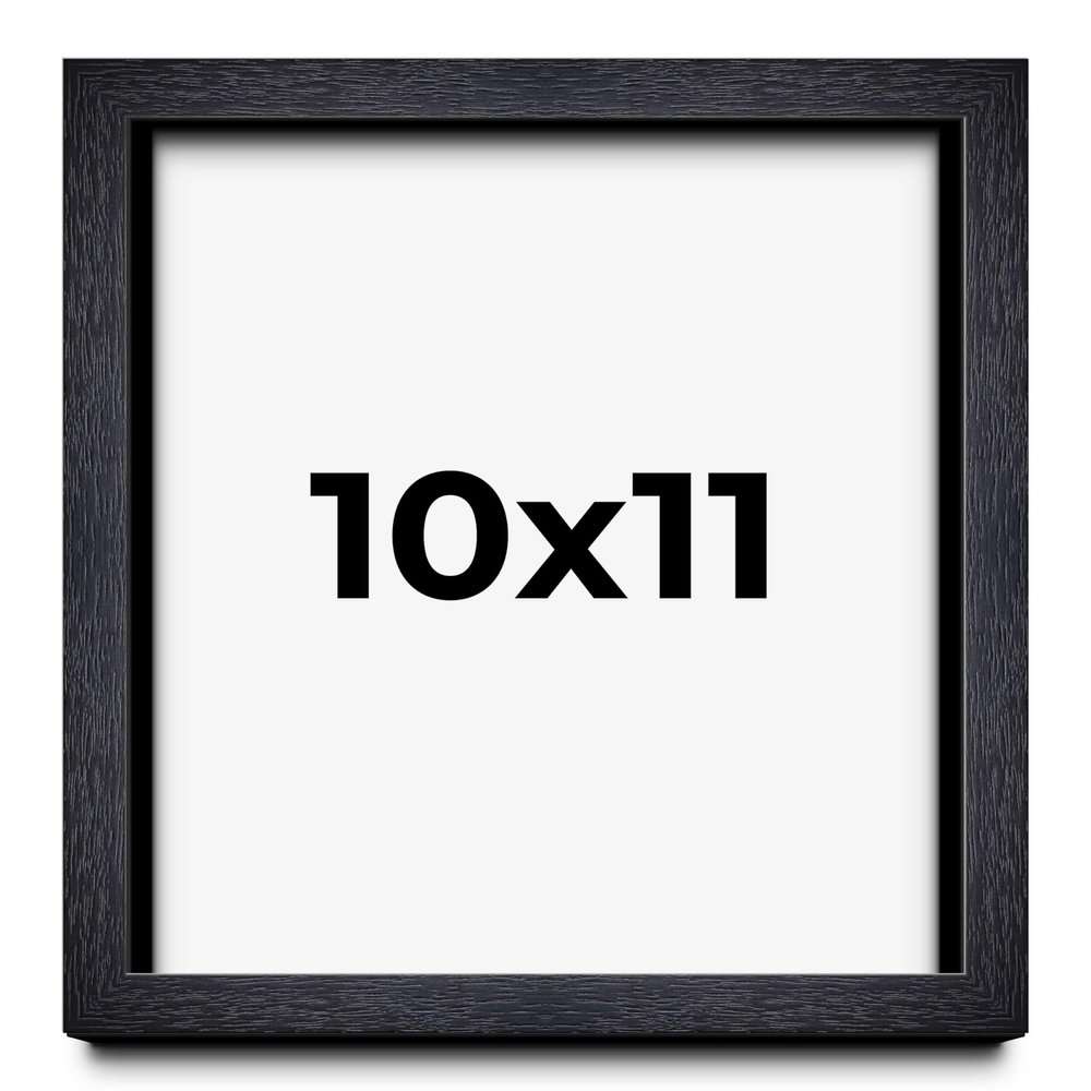 10x11 Shadow Box Frame Black | 1 Inches Deep Real Wood Farmhouse Shadowbox Display Frame | UV Resistant Acrylic Front, Acid Free Backing, and Hanging Hardware | Bowen Picture Frame Style