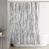 ZFUNCING Shower Curtain for Bathroom Abstract White Gray Vertical Stripe Waterproof Bath Curtains Grommet Shower Curtains with Hooks for Bathtubs Toilet Decor 36x72in Imitated Tree Skin Texture view 3