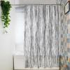 ZFUNCING Shower Curtain for Bathroom Abstract White Gray Vertical Stripe Waterproof Bath Curtains Grommet Shower Curtains with Hooks for Bathtubs Toilet Decor 36x72in Imitated Tree Skin Texture view 4