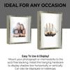11x16 Shadow Box Frame Silver | 1.375 Inches Deep Real Wood Contemporary Shadowbox Display Frame | UV Resistant Acrylic Front, Acid Free Backing, and Hanging Hardware | Xenos Picture Frame Style view 3