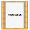 10x32 Shadow Box Frame Gold | 1.75 Inches Deep Real Wood Traditional Shadowbox Display Frame | UV Resistant Acrylic Front, Acid Free Backing, and Hanging Hardware | Cheyenne Picture Frame Style view 1