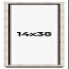 14x38 Shadow Box Frame Silver | 1.625 Inches Deep Real Wood Contemporary Shadowbox Display Frame | UV Resistant Acrylic Front, Acid Free Backing, and Hanging Hardware | Kellan Picture Frame Style view 1