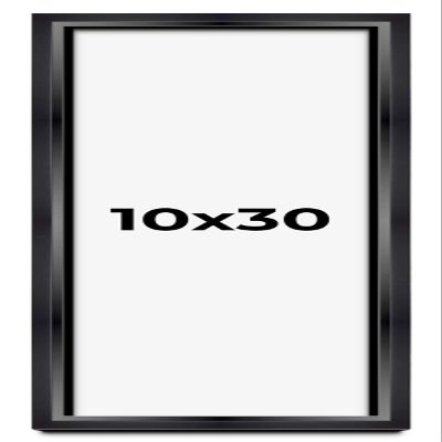 10x30 Shadow Box Black Beveled Display Picture Frame | 1.25 Inches Deep Real Wood Shadowbox Frame | UV Resistant Acrylic Plexiglass, Acid Free Backing and Hanging Hardware Included | Cameron Picture