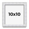 10x10 Shadow Box Frame Silver | 1.625 Inches Deep Real Wood Contemporary Shadowbox Display Frame | UV Resistant Acrylic Front, Acid Free Backing, and Hanging Hardware | Zola Picture Frame Style view 1