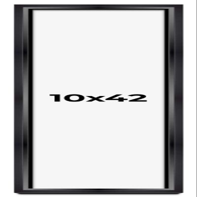 10x42 Shadow Box Black Beveled Display Picture Frame | 1.25 Inches Deep Real Wood Shadowbox Frame | UV Resistant Acrylic Plexiglass, Acid Free Backing and Hanging Hardware Included | Cameron Picture