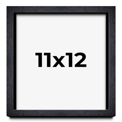 11x12 Shadow Box Frame Black | 1 Inches Deep Real Wood Farmhouse Shadowbox Display Frame | UV Resistant Acrylic Front, Acid Free Backing, and Hanging Hardware | Bowen Picture Frame Style