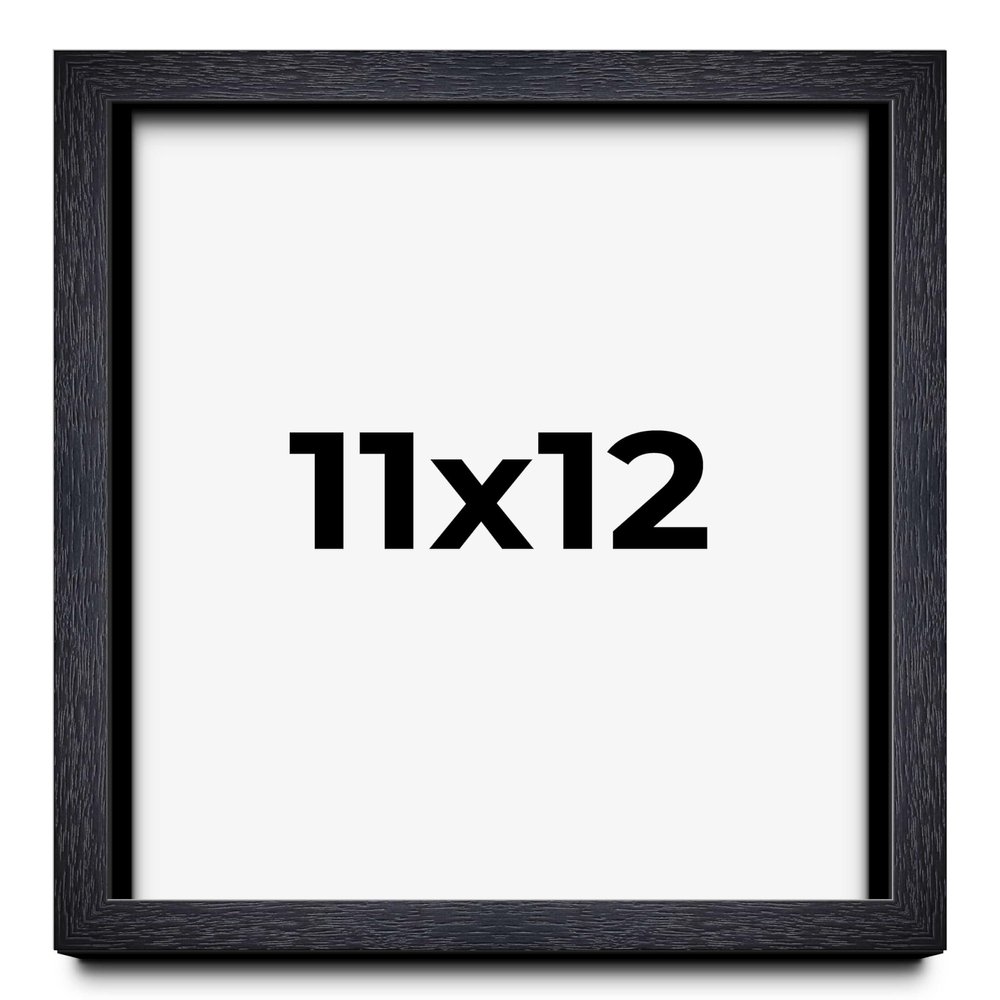 11x12 Shadow Box Frame Black | 1 Inches Deep Real Wood Farmhouse Shadowbox Display Frame | UV Resistant Acrylic Front, Acid Free Backing, and Hanging Hardware | Bowen Picture Frame Style