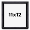 11x12 Shadow Box Frame Black | 1 Inches Deep Real Wood Farmhouse Shadowbox Display Frame | UV Resistant Acrylic Front, Acid Free Backing, and Hanging Hardware | Bowen Picture Frame Style view 1
