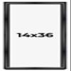 14x36 Shadow Box Black Beveled Display Picture Frame | 1.25 Inches Deep Real Wood Shadowbox Frame | UV Resistant Acrylic Plexiglass, Acid Free Backing and Hanging Hardware Included | Cameron Picture view 1