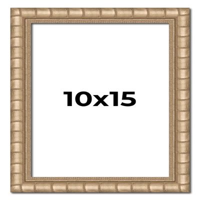 10x15 Frame Silver Bamboo Solid Wood Picture Frame | 1.5 Inch Moulding Width | Interior Frame Depth 0.5 Inches | Beechey Bamboo Frame with UV Acrylic Plexiglass, Foam Board Backing & Hanging Hardware