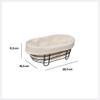 5five - Steel Waste Bin 28 cm Beige Black view 2
