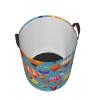 Hot Air Colorful Balloons Print Circular Protable Storage Bin,Basket For Laundry Hamper With Handles Bedroom Clothes view 3