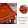 ESRADA New Chinese Style Solid Wood Small Chair with Backrest Household Living Room Coffee Table Stool L view 2
