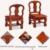 ESRADA New Chinese Style Solid Wood Small Chair with Backrest Household Living Room Coffee Table Stool L view 3