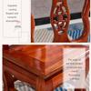 ESRADA New Chinese Style Solid Wood Small Chair with Backrest Household Living Room Coffee Table Stool L view 4