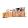 Acrylic Wall Magazine Rack Clear Brochure Holder Wall Mount, Hanging Magazine Holder,for Office,Church,Coffee Shop DisplayOrange 35.1 in view 1
