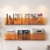 Acrylic Wall Magazine Rack Clear Brochure Holder Wall Mount, Hanging Magazine Holder,for Office,Church,Coffee Shop DisplayOrange 35.1 in view 2