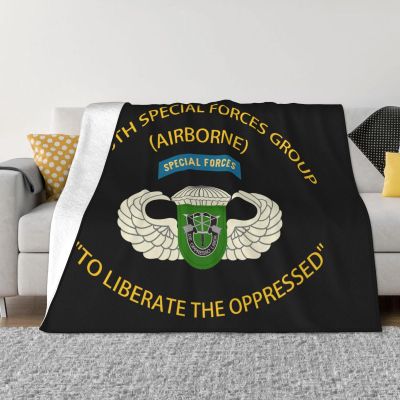 Us 10th Special Forces Group Airborne Badge Cozy Up with Our Ultra-Soft Fleece Blanket - Perfect for Home and Travel 60"x50"