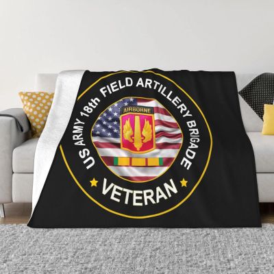 US 18th Field Brigade Vietnam Service Combat Veteran Cozy Up with Our Ultra-Soft Fleece Blanket - Perfect for Home and Travel 60"x50"