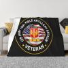 US 18th Field Brigade Vietnam Service Combat Veteran Cozy Up with Our Ultra-Soft Fleece Blanket - Perfect for Home and Travel 60"x50" view 1