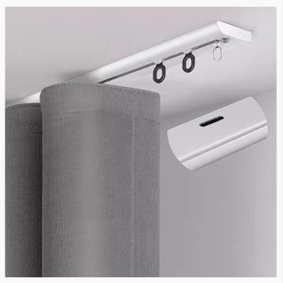 SRNSAEB 1 2 3 4 5 6 7 8 9 10 11 12 M Straight Ceiling Curtain Track System, Privacy Hospital Window RV Classroom Dressing Room Rustproof Curtain Railing (Color : White, Size : 2m/6.5ft)