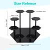 uxcell Acrylic Display Stand for Figures, 8-Tier Acrylic Display Risers for Display Risers for Cupcake Dessert, Perfume Organizers and Storage Organization for Collections Black view 2