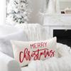 PANDICORN Merry Christmas Pillow Covers 12x20 Inch Farmhouse Christmas Decorations Xmas Winter Holiday Lumbar Throw Pillows Cases for Home Sofa Couch Living Room Decor view 2