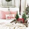 PANDICORN Merry Christmas Pillow Covers 12x20 Inch Farmhouse Christmas Decorations Xmas Winter Holiday Lumbar Throw Pillows Cases for Home Sofa Couch Living Room Decor view 3
