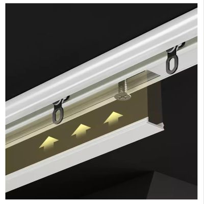 SRNSAEB 4 8 12 16 20 24 28 32 36 40 Ft Aluminum Alloy Curtain Track Rail, Sliding Ceiling Mount Room Divider Curtain Tracks and Fittings for RV Shower Hotel Privacy (Color : White, Size : 24ft/731cm)