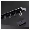SRNSAEB 1 2 3 4 5 6 7 8 9 10 11 12 M Straight Ceiling Curtain Track System, Privacy Hospital Window RV Classroom Dressing Room Rustproof Curtain Railing (Color : Black, Size : 11.5m/37.7ft) view 1