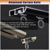 SRNSAEB 1 2 3 4 5 6 7 8 9 10 11 12 M Straight Ceiling Curtain Track System, Privacy Hospital Window RV Classroom Dressing Room Rustproof Curtain Railing (Color : Black, Size : 11.5m/37.7ft) view 4