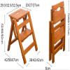 WIOSEN Step Stools,Wooden Folding Ladders Chair, Home Non-Slip Step Stools Steps Stairway Ladders Chairs, for Library/Kitchen/Office Steps Chair (Color : #9) view 2