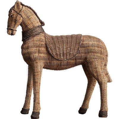 AAHIFIT Home Decor Office Decoration Bookshelf Ornaments Hotel Decor Rattan Compilation Stallion Resin Statue