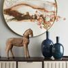 AAHIFIT Home Decor Office Decoration Bookshelf Ornaments Hotel Decor Rattan Compilation Stallion Resin Statue view 2