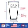 Bevvee Dad Est 2024 - New Father Pint Glass Gift for First Time Parents - Bold 16 Oz Glasses view 4