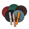 Placemats, Placemats/15inch Table Mats Set of 6, Round Faux Leather Place Mats, Double-sided Use Vinyl Tablemat, Washable Anti-scald Heat Insulation Water Proof Coffee Mat Suitable for Indoor and Outd view 2