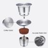 Stainless Steel Coffee Filter Fat Coffee Capsules, Coffee Machine Capsules Recyclable Refillable Coffee Pod Reusable Cafe Capsule Filter for Maker Machine view 2