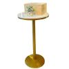 Marble Top Round Bar Table, Modern Side Table with Golden Stable Base Bistro Table, Sturdy Easy to Assemble for Restaurant Cafe Tall Tables (Size : 55x75cm) view 1