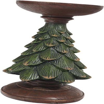 Christmas Tree Candleholder Tealight Candle Holder Festival Tea Light Holder for Xmas Festival Desk Table Decor - Height, 27.5cm