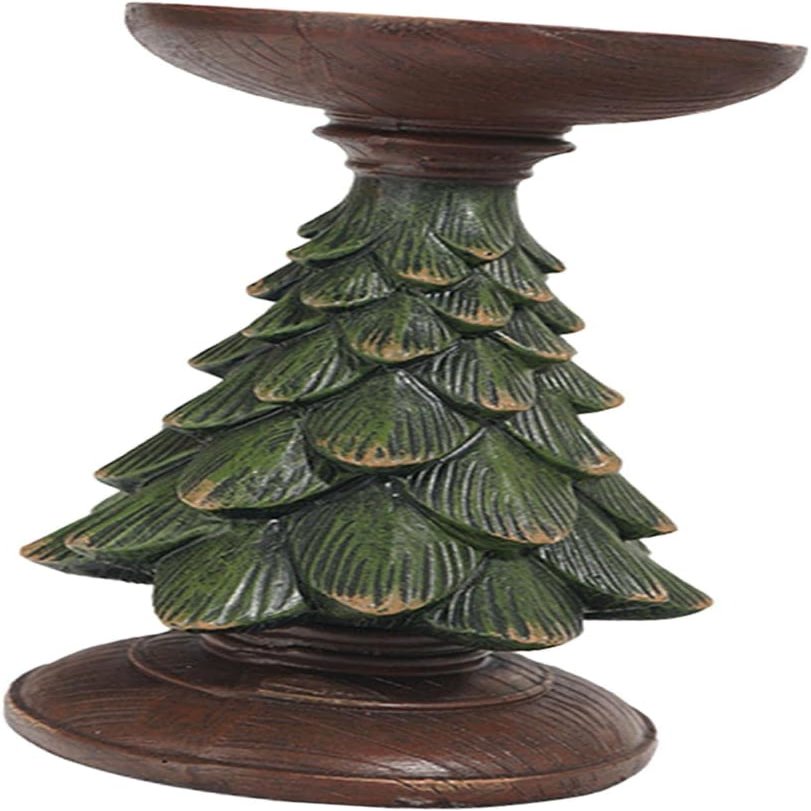 Christmas Tree Candleholder Tealight Candle Holder Festival Tea Light Holder for Xmas Festival Desk Table Decor - Height, 27.5cm