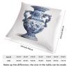ArogGeld Blue Chinoiserie Vase Throw Pillow Cover Blue and White Porcelain Oriental Garden Decorative Cushion Cover Chinoiserie Chic Farmhouse Check Pillow for Sofa Couch Car Chair 16x16in view 2