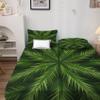 Leaf Sheets King Size, Palm Leaf Green Bed Sheets, Patterned Bedding Sheets & Pillowcases 4 Piece Set - Soft Microfiber Deep Pocket Fitted Sheet & Flat Sheet & 2 Pillow Cases K0-&-150 view 2