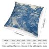 ArogGeld Chinoiserie Asian Aqua Blue Pagoda Throw Pillow Cushion Oriental Ancient China Garden Square Throw Pillow Covers Oriental Chinoiserie Throw Pillowcase for Living Room 24x24in Linen view 2